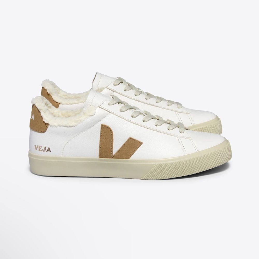 Veja Campo Fured leather white desert sneakers shoes Revolve 36 5